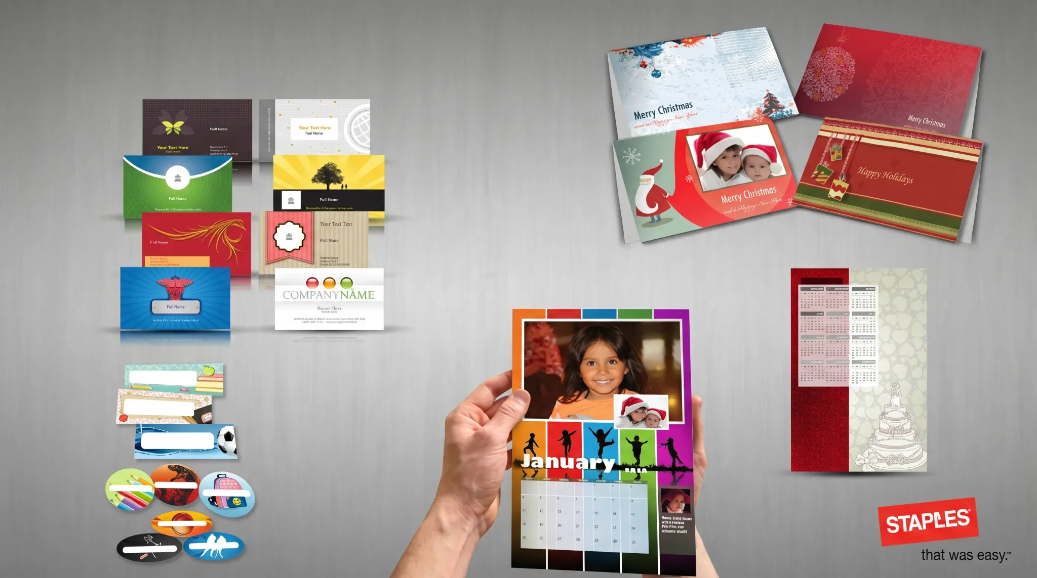 Staples retail and print design work